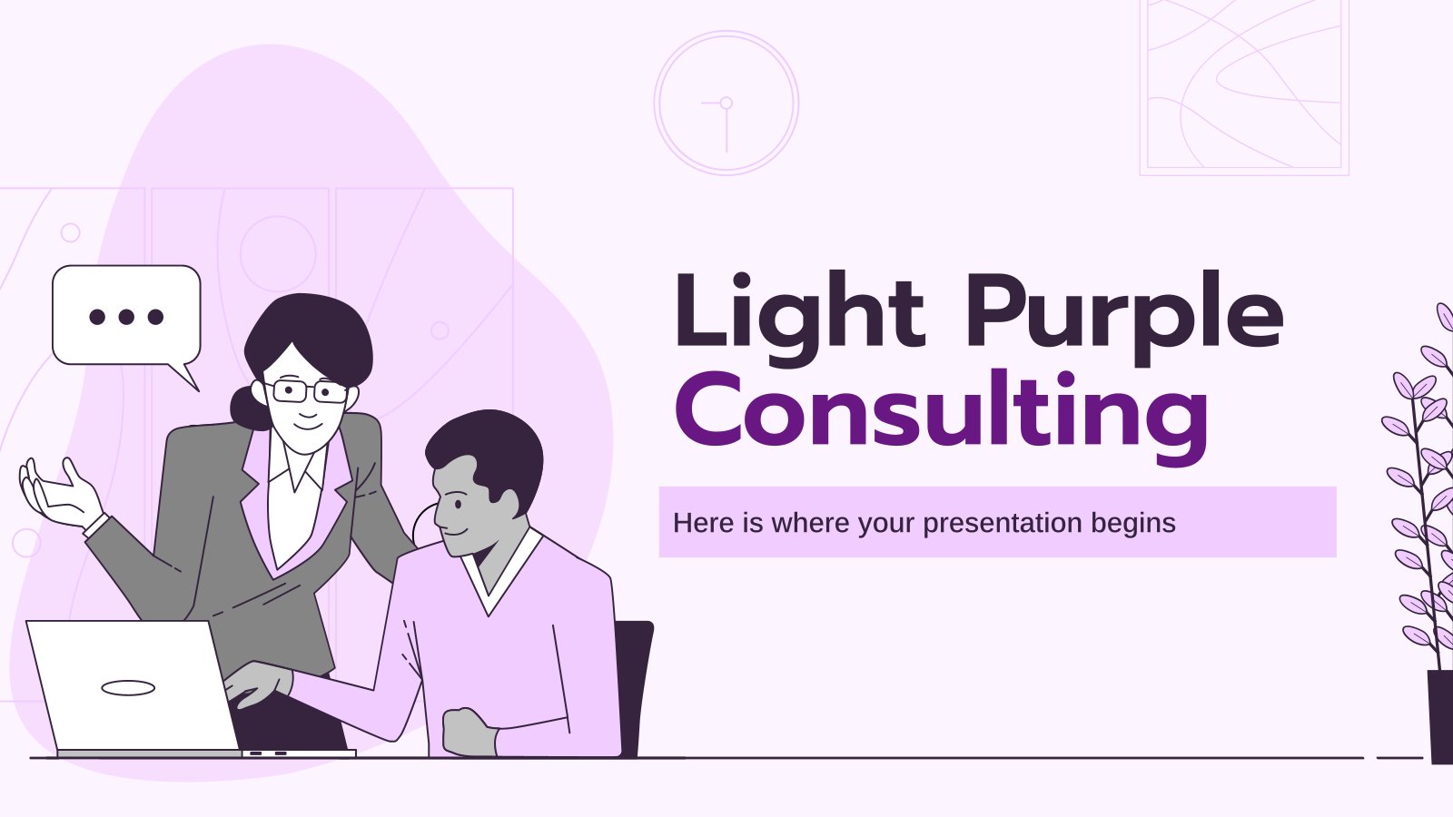 Light Purple Consulting presentation template 