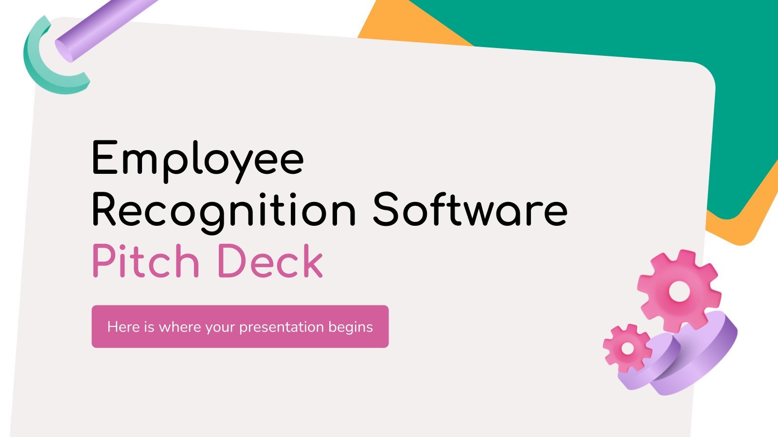 Employee Recognition Software Pitch Deck presentation template 