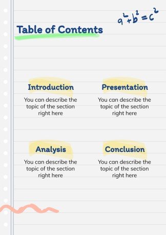 Online Notebook presentation template 