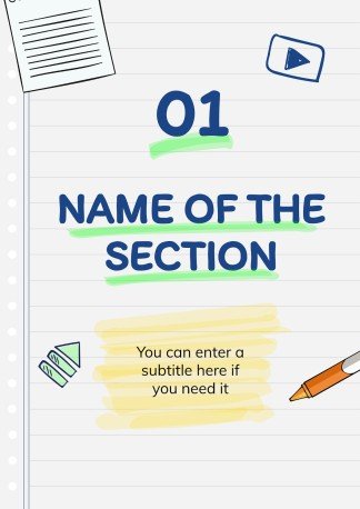 Online Notebook presentation template 