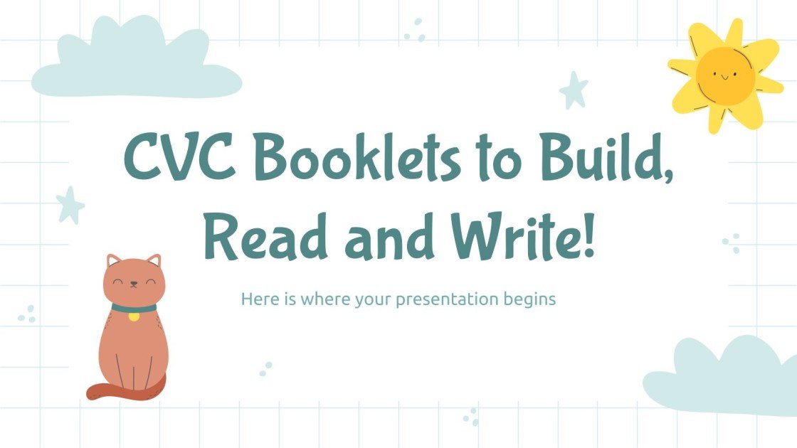 CVC Booklets to Build, Read and Write Google Slides &amp; PPT