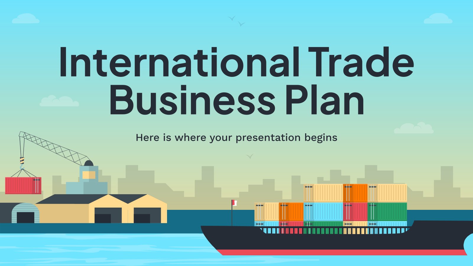 International Trade Business Plan presentation template 