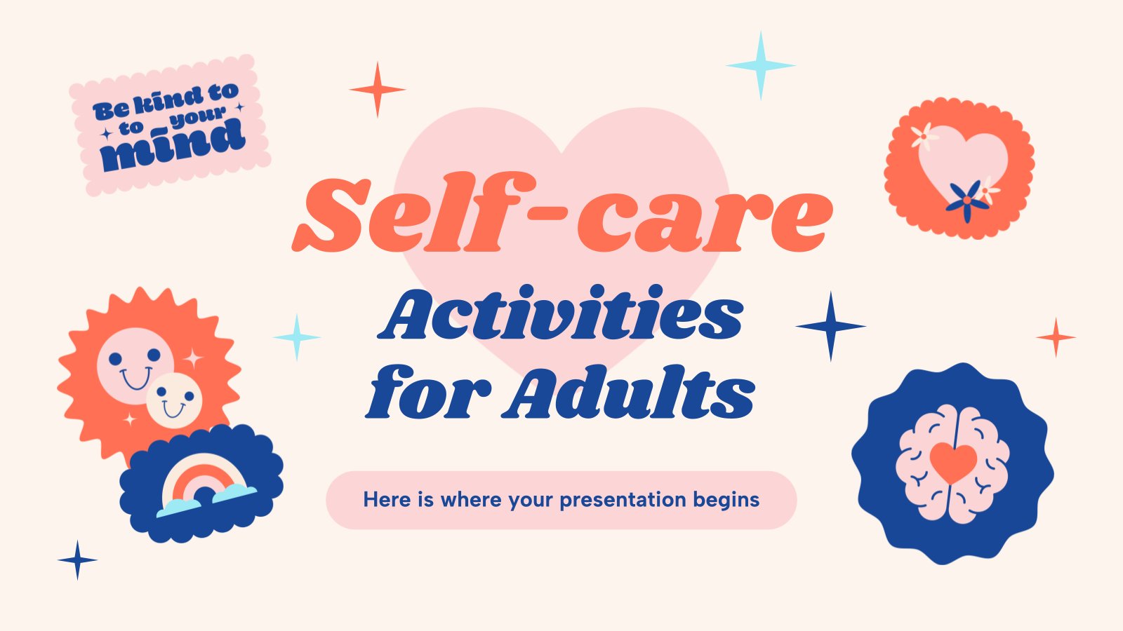 Self-care Activities for Adults presentation template 