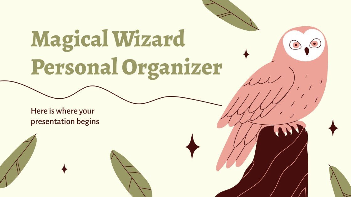 Magical Wizard Personal Organizer Google Slides & PPT