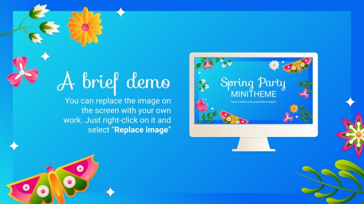 Spring Party Minitheme presentation template 