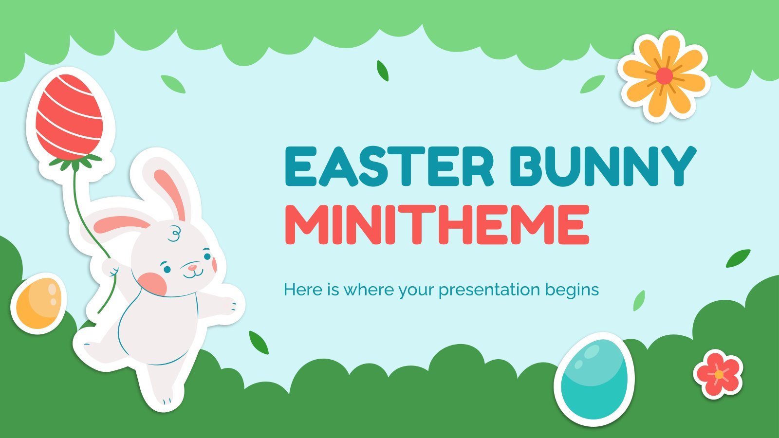 Easter Bunny Minitheme presentation template 