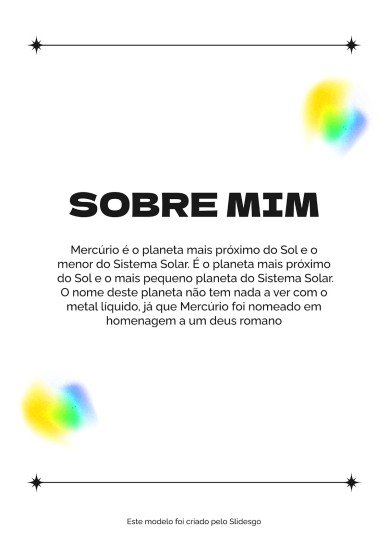 Brasilianischer Werbetexter CV Präsentationsvorlage