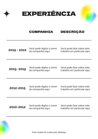 Brasilianischer Werbetexter CV Präsentationsvorlage