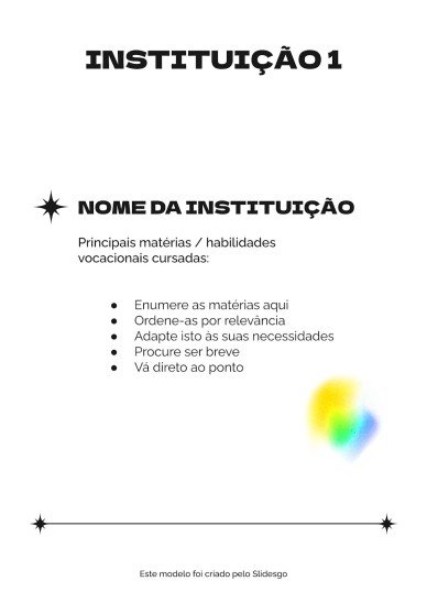 Brasilianischer Werbetexter CV Präsentationsvorlage