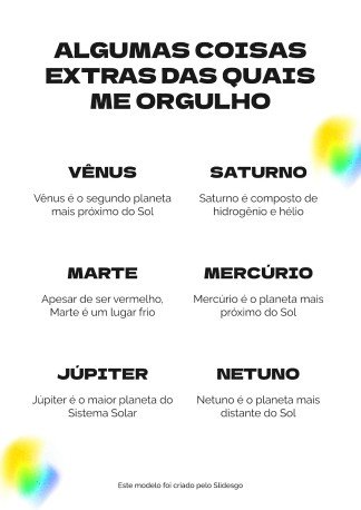 Brasilianischer Werbetexter CV Präsentationsvorlage