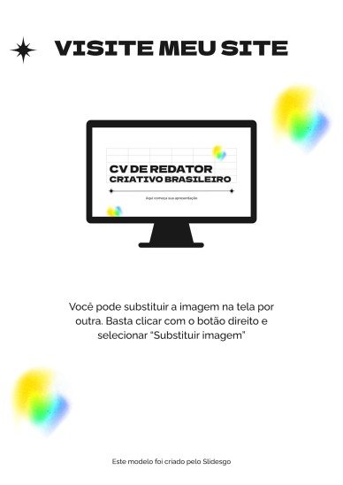 Brasilianischer Werbetexter CV Präsentationsvorlage