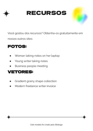 Brasilianischer Werbetexter CV Präsentationsvorlage