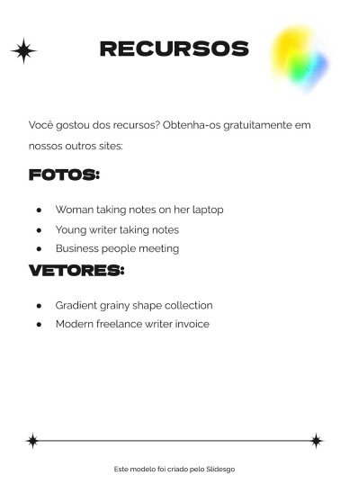 Brasilianischer Werbetexter CV Präsentationsvorlage