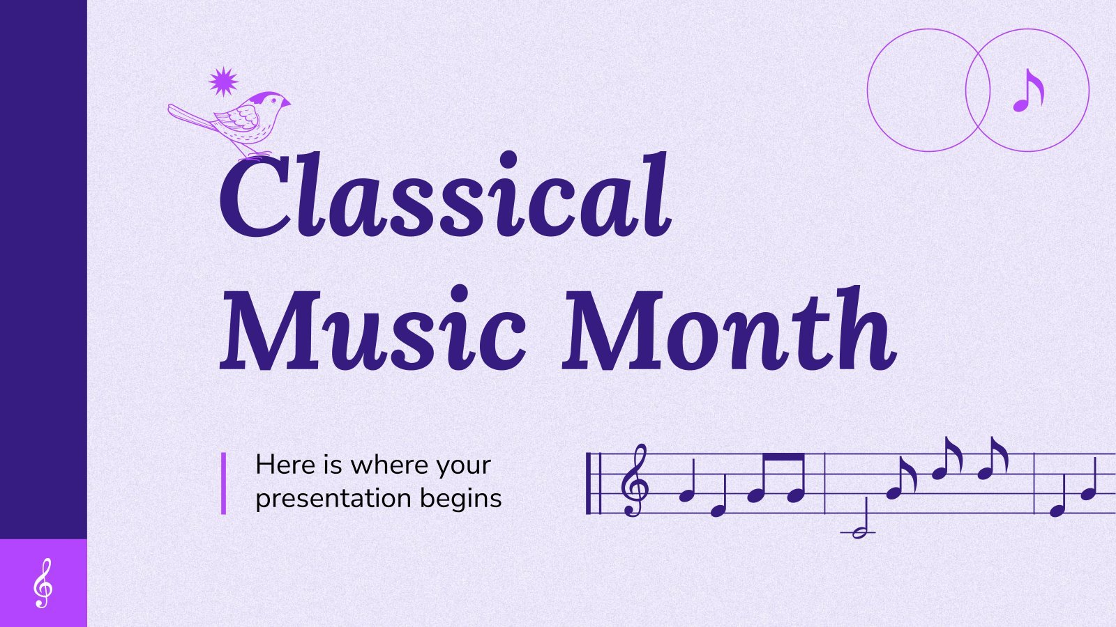 Classical Music Month presentation template 