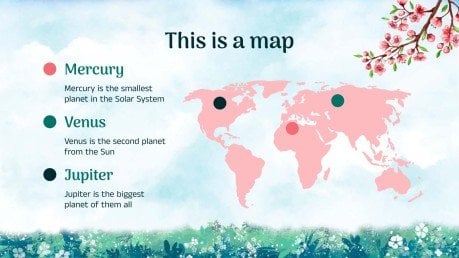 Plantilla de presentación Minitema del bosque de primavera