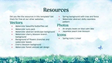 Spring Woods Minitheme presentation template 