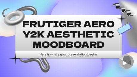 Frutiger Aero Y2K Aesthetic Moodboard Präsentationsvorlage