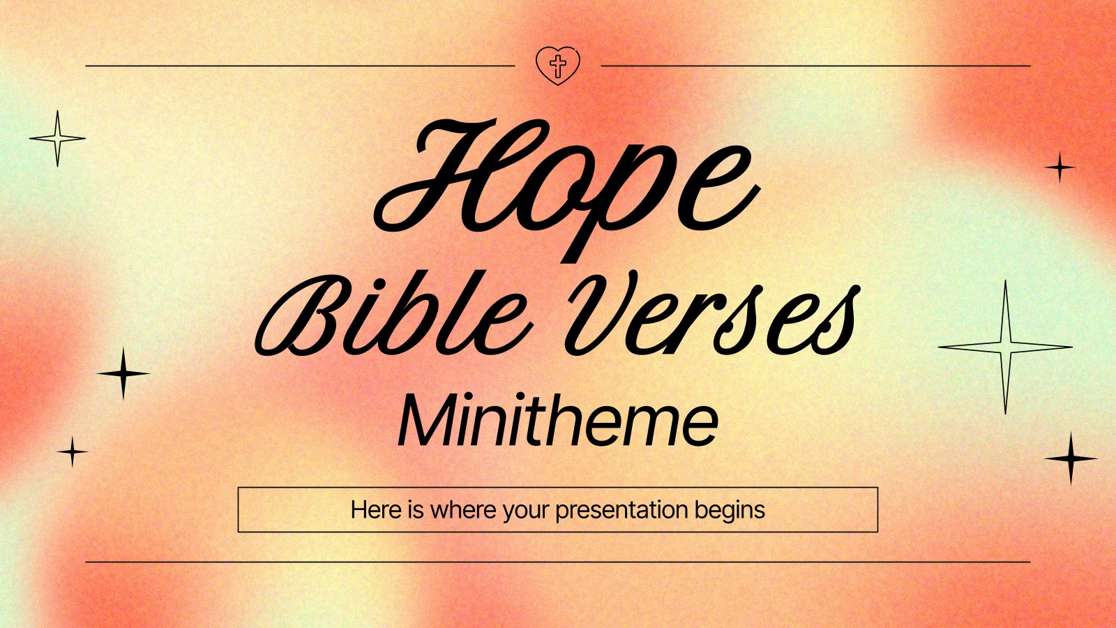 Hope Bible Verses Minitheme presentation template 