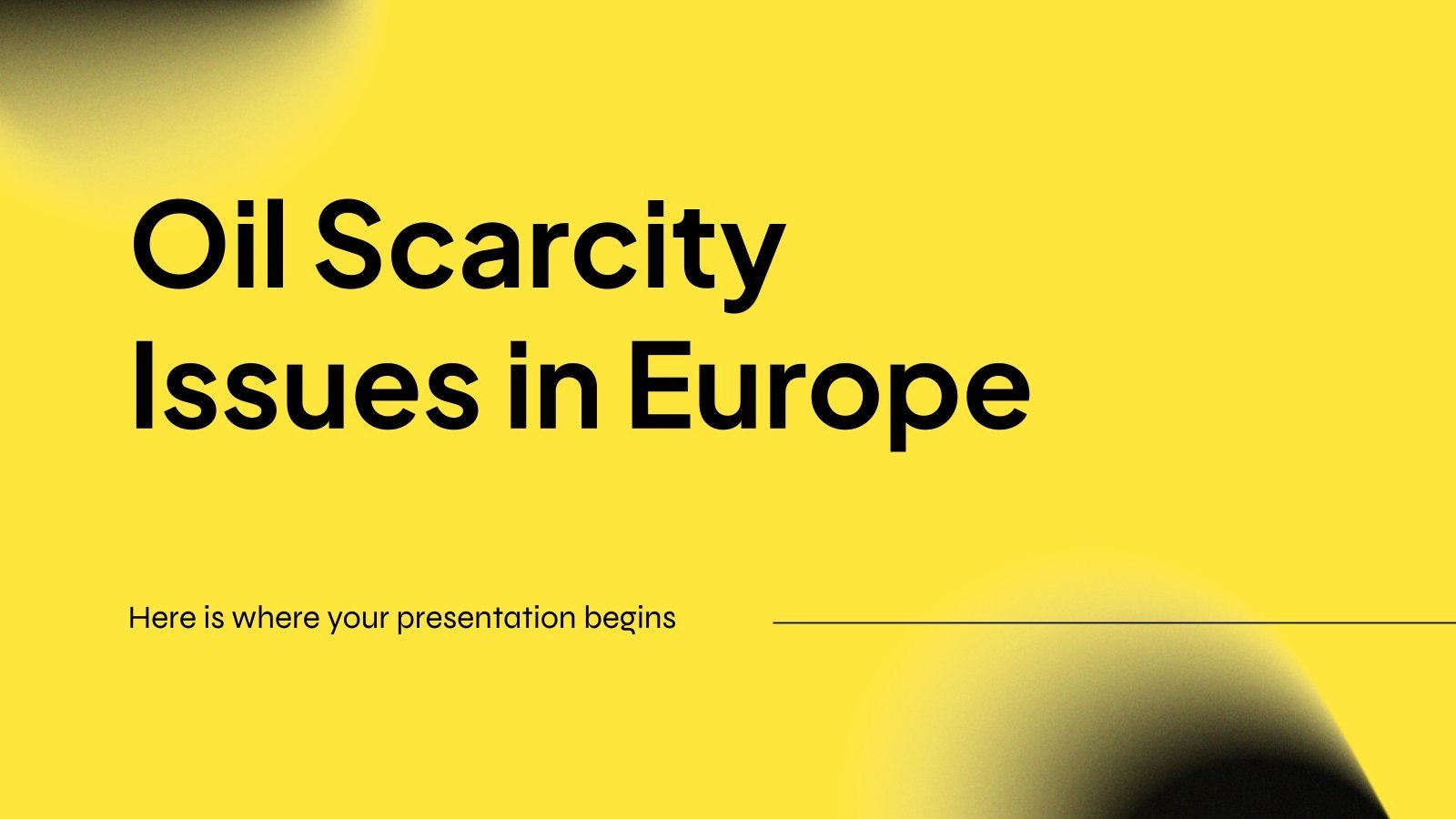 Oil Scarcity Issues in Europe Google Slides & PowerPoint