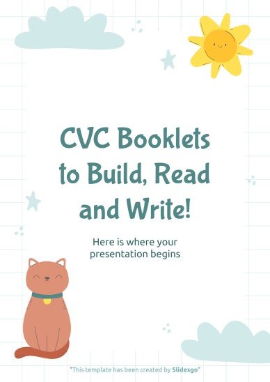 CVC Booklets to Build, Read and Write! presentation template 