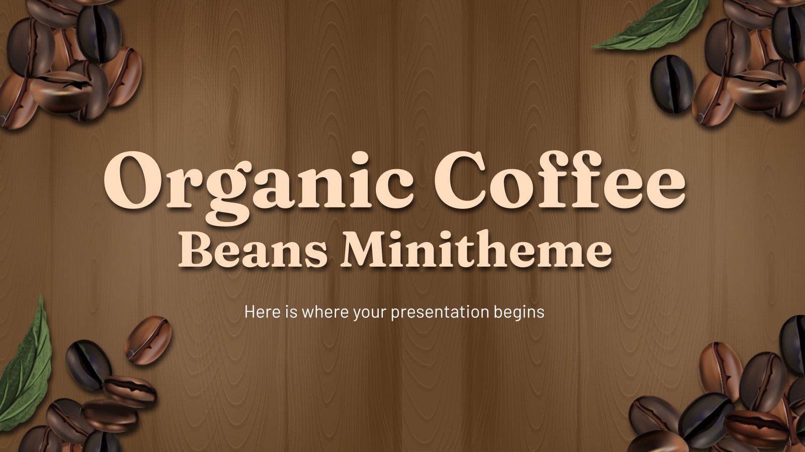 Organic Coffee Beans Minitheme presentation template 