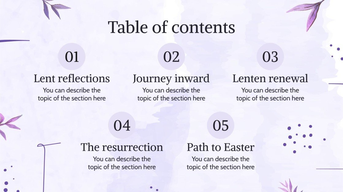Lent Season Sermon | Google Slides &amp; PowerPoint template