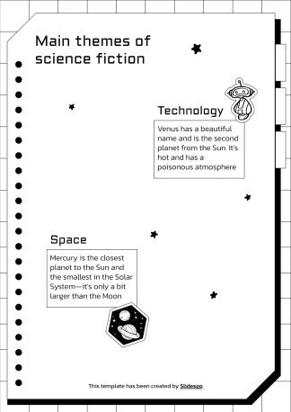 Elementary Activities to Celebrate US' Science Fiction Day presentation template 