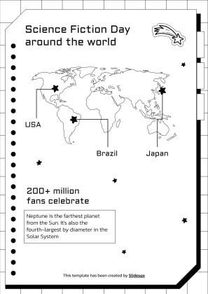 Elementary Activities to Celebrate US' Science Fiction Day presentation template 