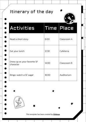 Elementary Activities to Celebrate US' Science Fiction Day presentation template 