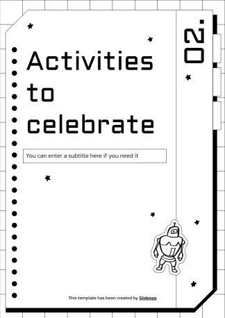 Elementary Activities to Celebrate US' Science Fiction Day presentation template 