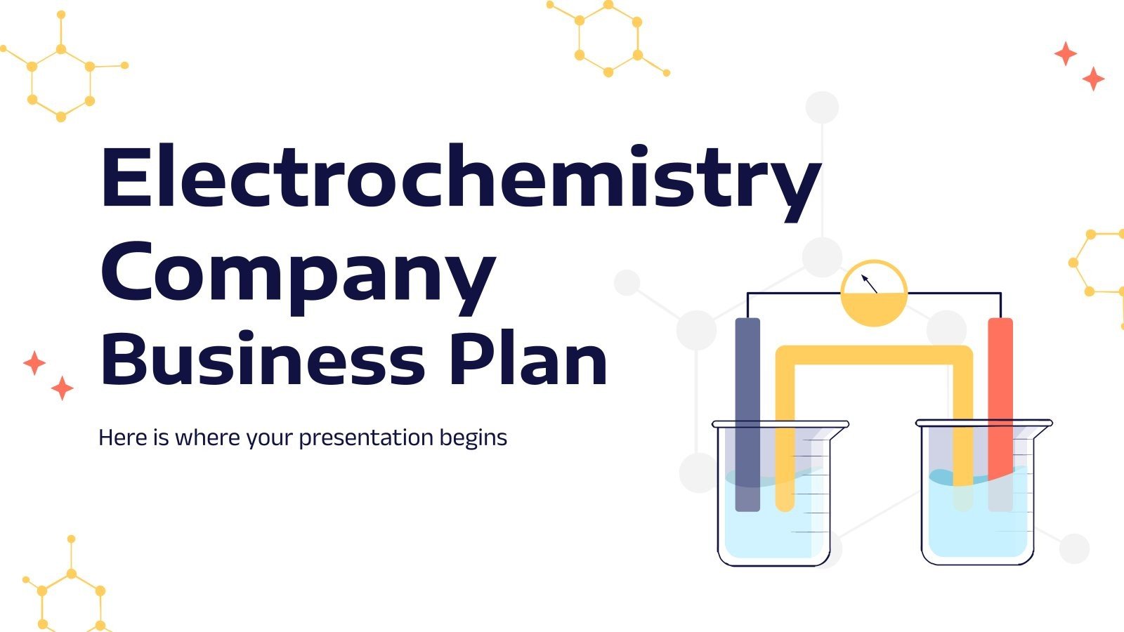 Plan d'affaires pour une entreprise d'électrochimie Modèles de présentation