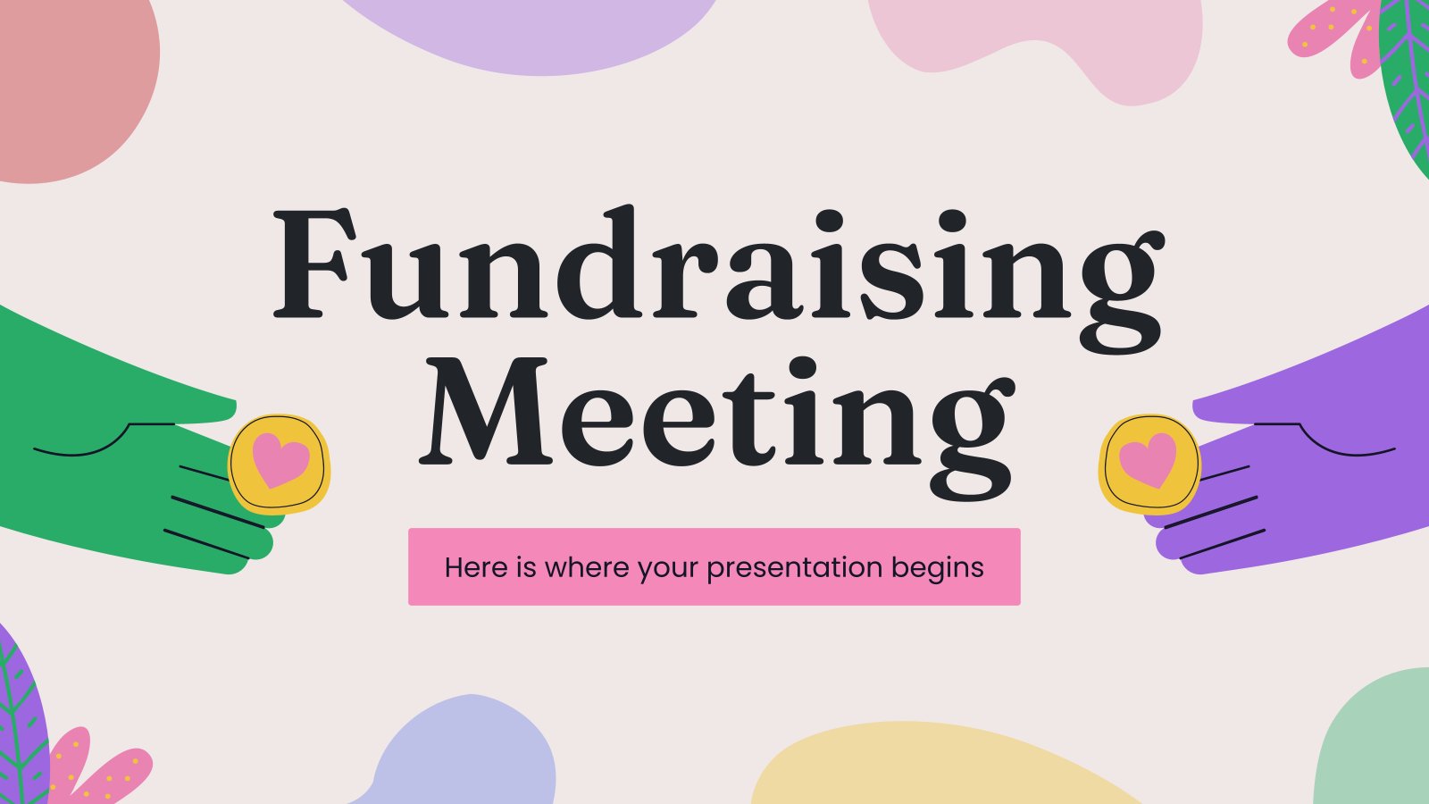 Plantilla de presentación Reunión para recaudar fondos