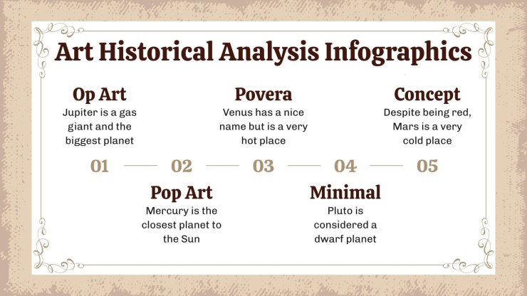 Art Historical Analysis Class for High School Infographics presentation template 