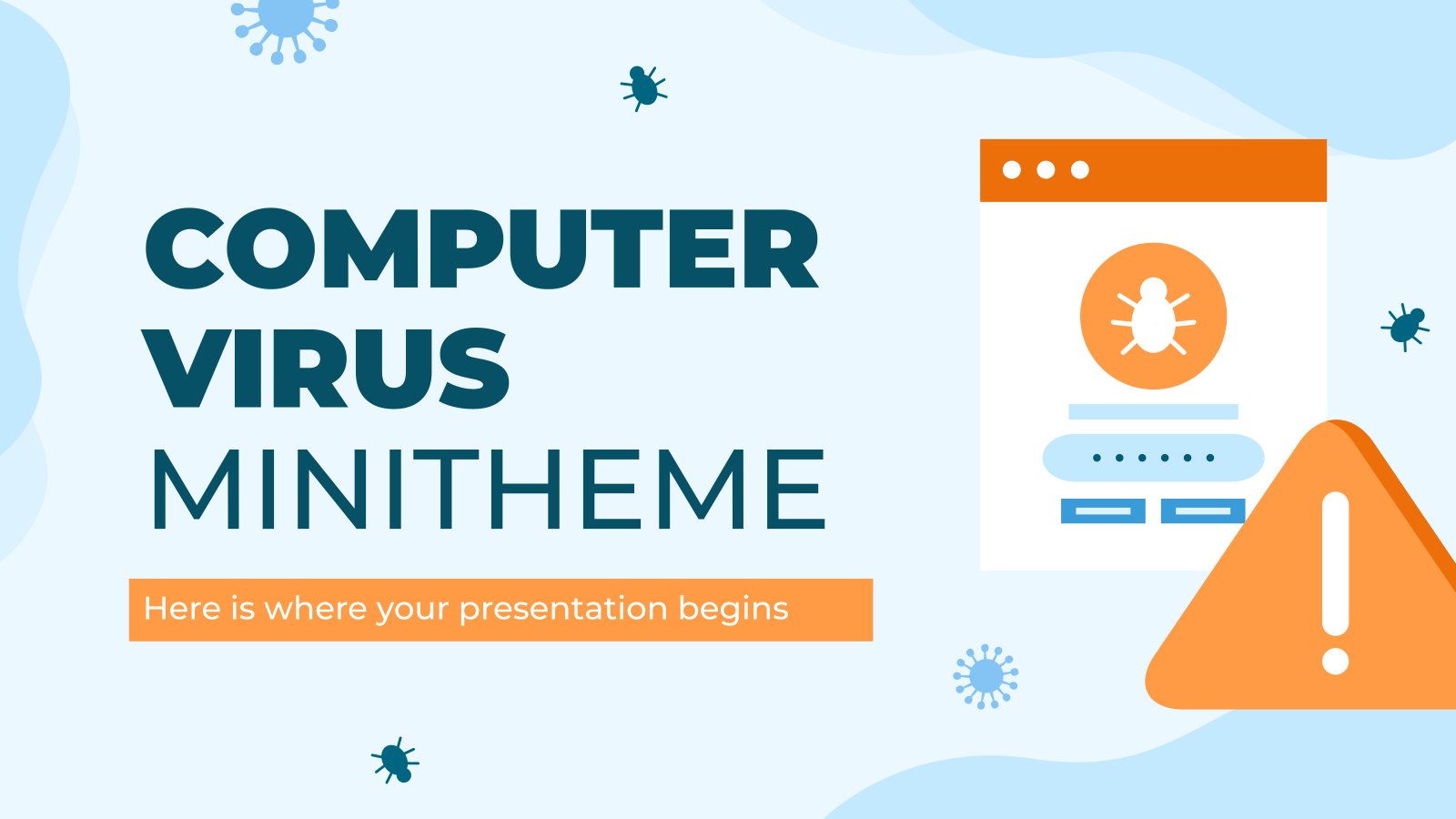 Computer Virus Minitheme presentation template 