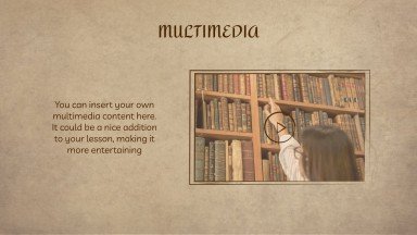 Modelo de apresentação Aula de história no papiro