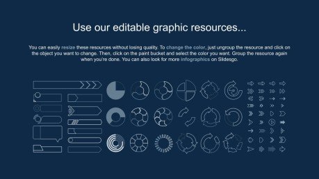 Modelo de apresentação Plano de negócios com infográficos de linha do tempo