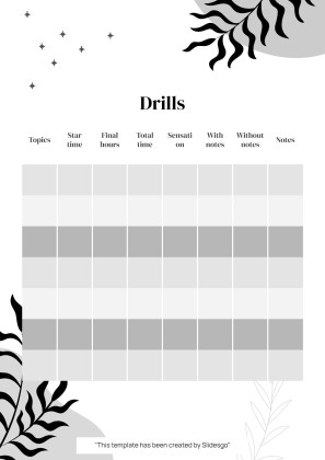 Plantilla de presentación Planificador de oposiciones imprimible en estilo boho