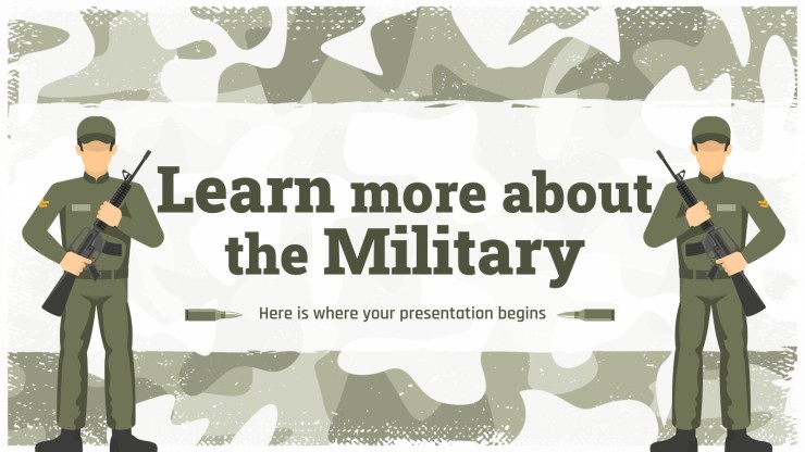 Learn more about the Military presentation template 