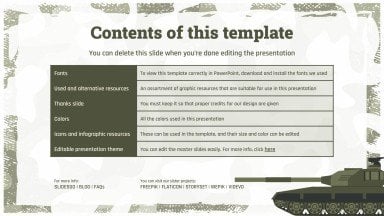 Learn more about the Military presentation template 