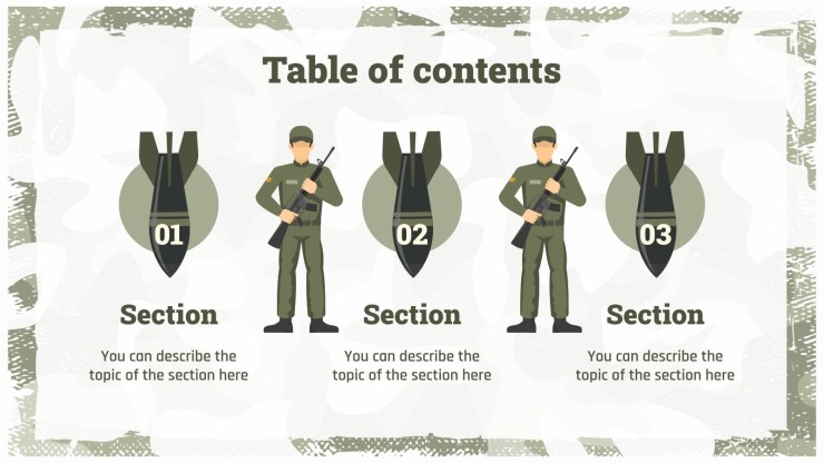 Learn more about the Military presentation template 