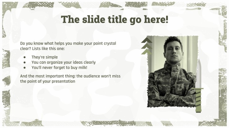 Learn more about the Military presentation template 