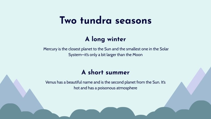 Biologie pour le collège - Les biomes de la Terre : Toundra Modèles de présentation