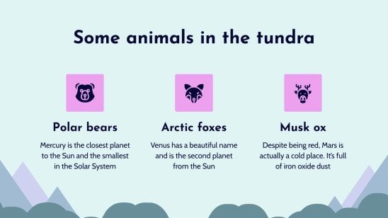 Plantilla de presentación Biología para Secundaria - Biomas de la Tierra: tundra