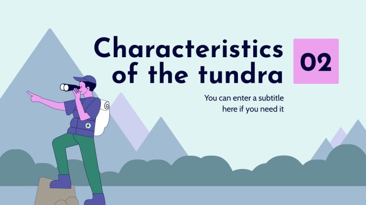 Biology Subject for Middle School - Earth’s Biomes: Tundra presentation template 