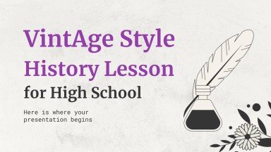 Vintage Style History Lesson for High School presentation template 