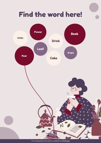 Vocabulary Learning Bubble Maps for Education presentation template 