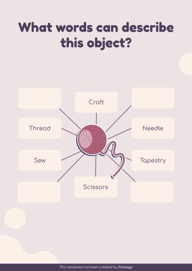 Vocabulary Learning Bubble Maps for Education presentation template 