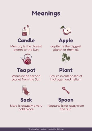 Vocabulary Learning Bubble Maps for Education presentation template 