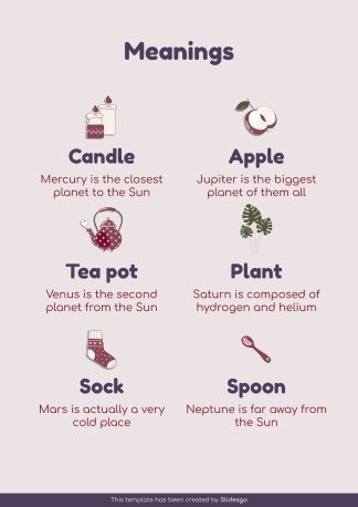 Vocabulary Learning Bubble Maps for Education presentation template 