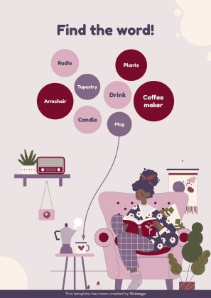 Vocabulary Learning Bubble Maps for Education presentation template 